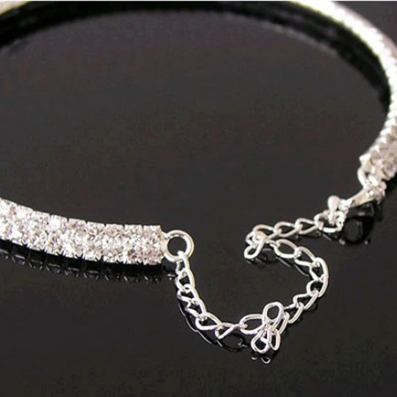 Meetcute/роскошное Брендовое модное блестящее ожерелье-чокер со стразами для женщин