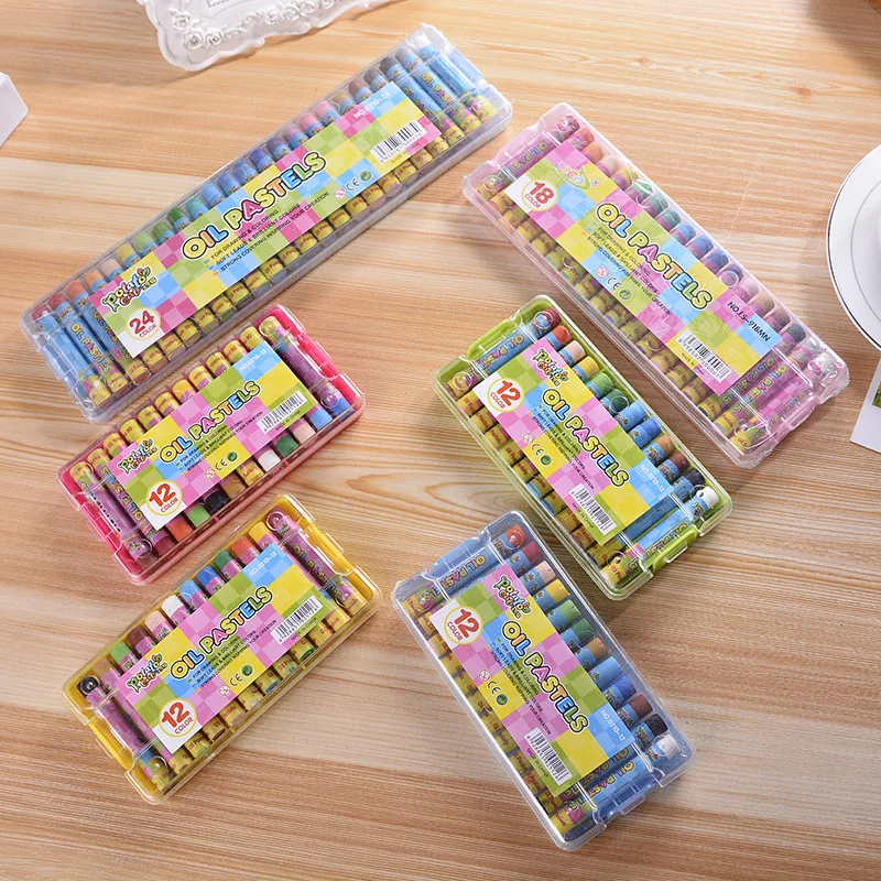 Школьные принадлежности масляные пастельные мелки для детей вращающиеся