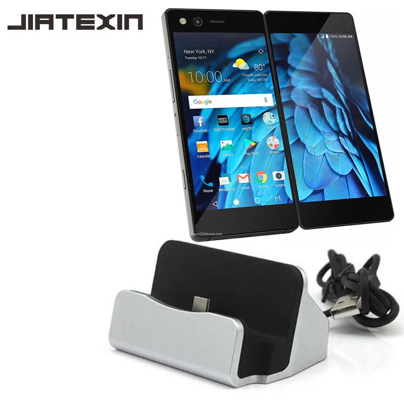 Док станция для зарядки и синхронизации данных JIATEXIN USB кабель Type C ZTE Axon M/Blade Z Max Z982