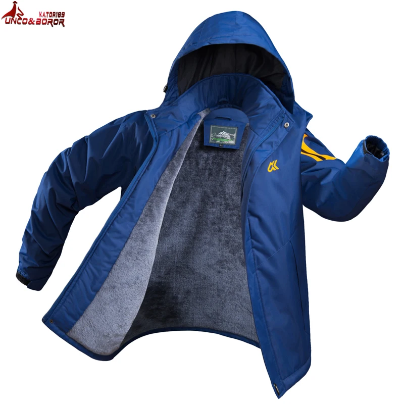 UNCO& BOROR размера плюс M~ 6XL 7XL новая теплая верхняя одежда зимняя куртка Мужская ветрозащитная Водонепроницаемая с капюшоном wo мужская куртка Теплая мужская парка пальто