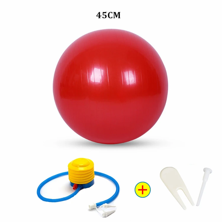 45CM Red 45 см спортивные мячи для йоги Bola, Пилатес, фитнес-мяч, упражнения, тренажерный зал, фитбол для баланса, упражнения, Пилатес, тренировки, массажный мяч - Цвет: 45CM Red