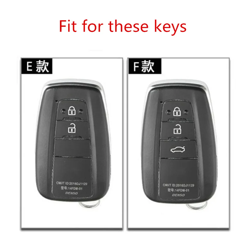 Wood grain Carbon Key Case For Toyota CHR Corolla RAV4 Avalon Land Cruiser Prado Prius Remote Fob2018 Accessories Keychain
