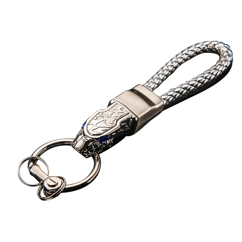 1 шт. Серебристые брелки и кольца для ключей леопардовая головка аксессуары