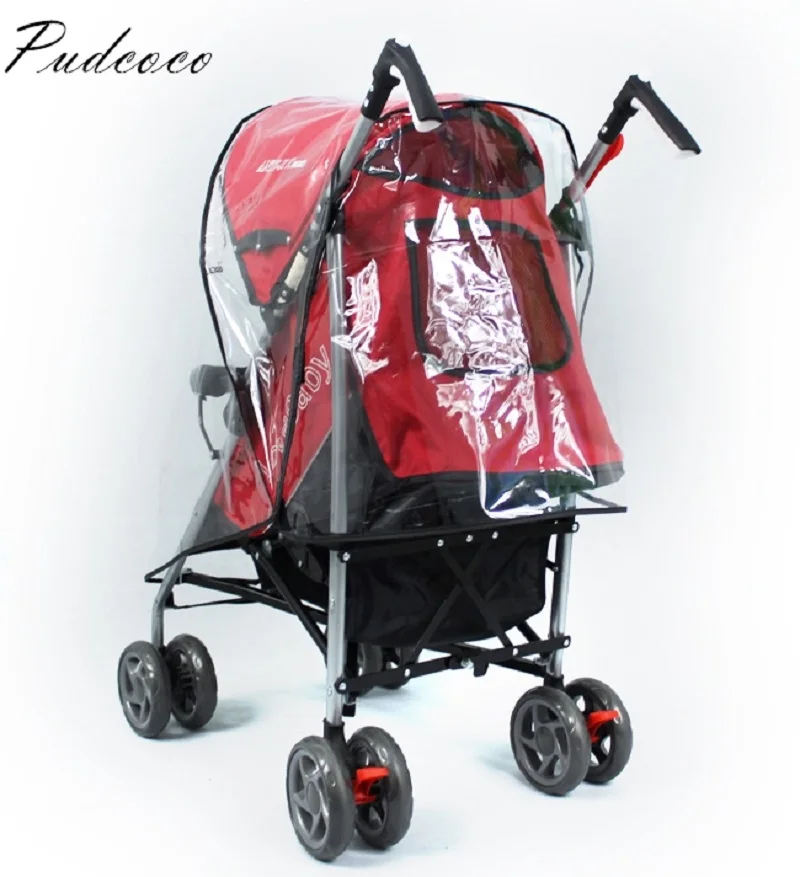 Pudcoco 2019 Brand New Transparent Buggy Pram Rain Cover Wind Dust Shield For Baby Strollers Pushchairs | Мать и ребенок