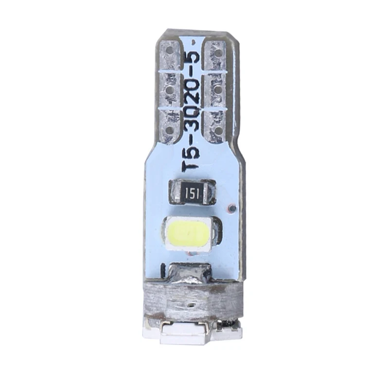 10 шт. Автомобильные светодиодные лампы T5 W1.2W 5 3020 SMD 70 74|Сигнальная лампа| |