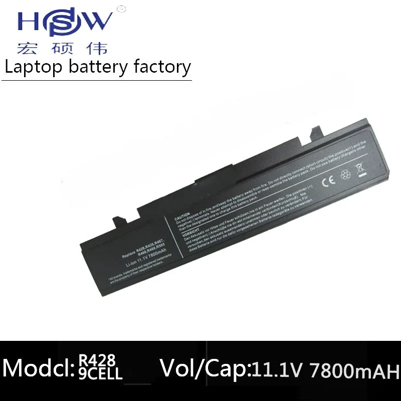 Аккумулятор HSW 7800 мАч для Samsung R423 R428 R480 350V5C 365E5C NP350V5C NP350E5C E257 SA20 SA21 AA PB9NC6B батарея