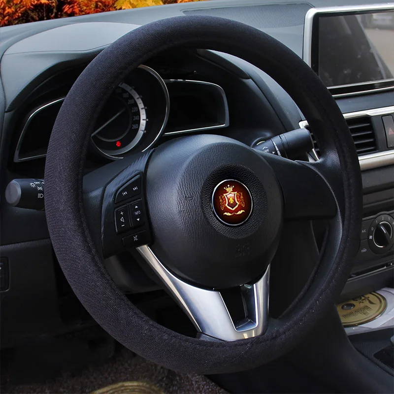 Flax Braided Car Steering Wheel Cover Breathable Non-slip Auto Covers 15 inches 38 cm Universal Fits Most Styling | Автомобили и