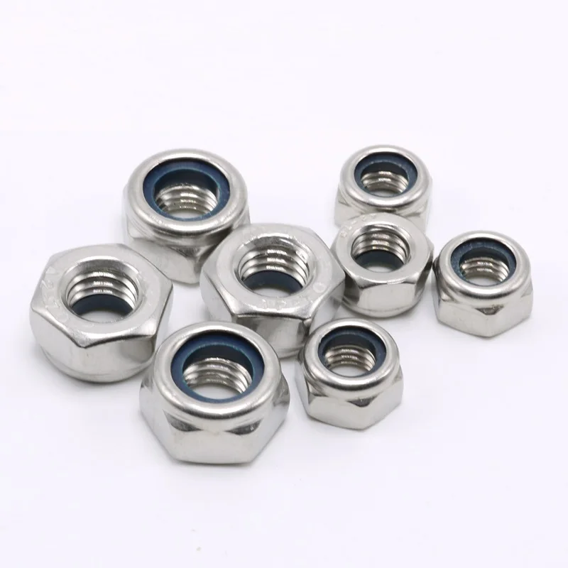 10Pcs DIN985 M8*1.25*13*7.2 Galvanized Carbon Steel Self-locking Nut Lock Locknut Slip Nylon Hex Self locking | Обустройство дома
