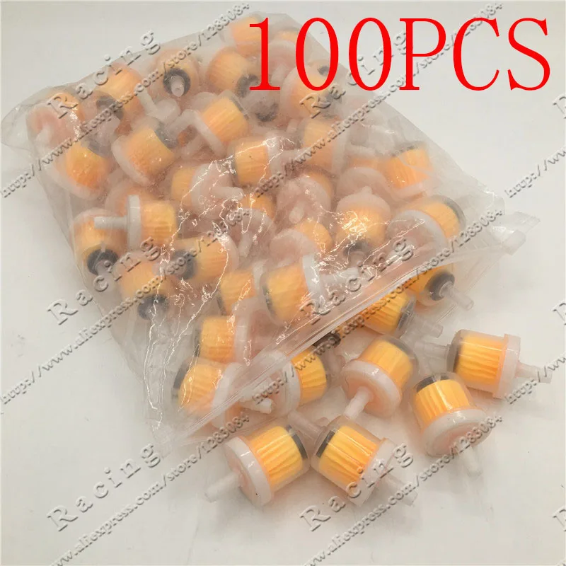 

MAIZHI 100pcs/Lot Universal Motorcycle Gas Fuel Filters Small Engine Fram Plastic Inline Fuel Filters Fuel Gas Gasoline Filter