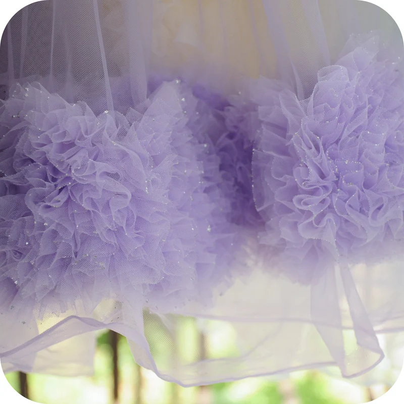 

Crystal Bouquet Flowers Unilateral Embroidery Children Skirt DIY Lace Accessories