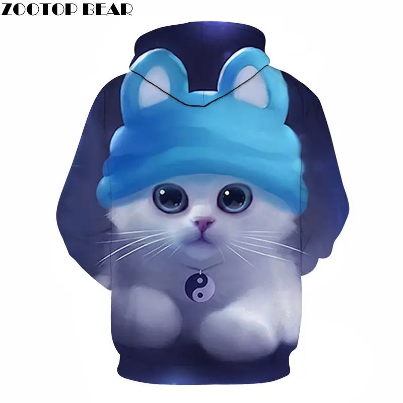 Angry Night Cat объёмный рисунок(3D принт) Толстовка для мужчин женщин спортивный костюм с капюшоном Модный пуловер одежда с капюшоном для улицы весеннее пальт