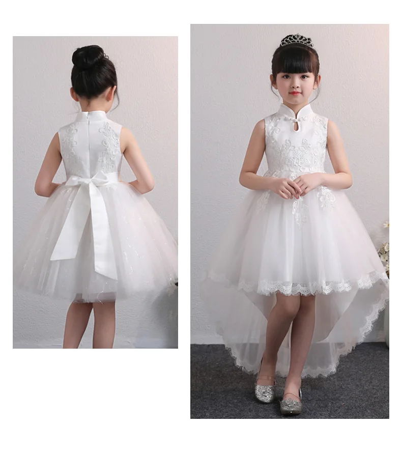 Children's beautiful dress summer new trailing princess girls wear baby flower primary school costumes | Детская одежда и