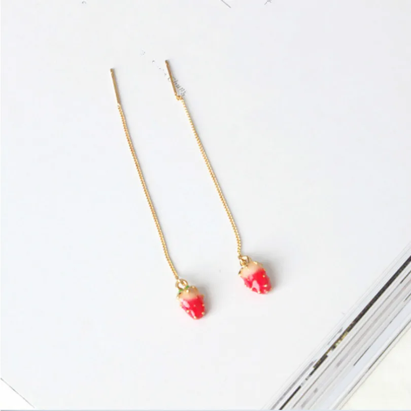 Корейские модные ювелирные изделия простые серьги в виде искусственных фруктов