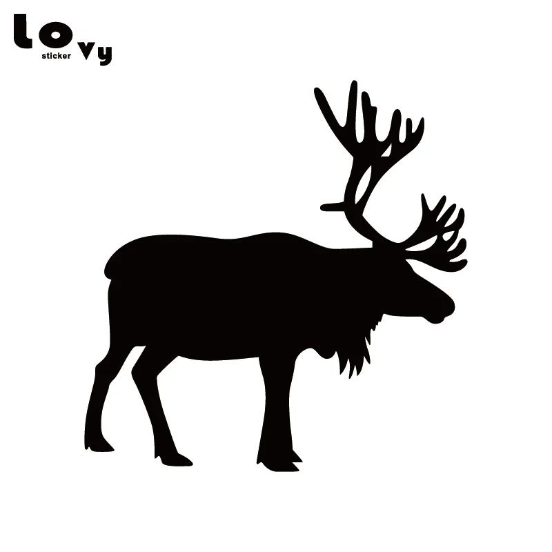 Олень Caribou виниловая Автомобильная наклейка животное силуэт автомобиля Наклейка