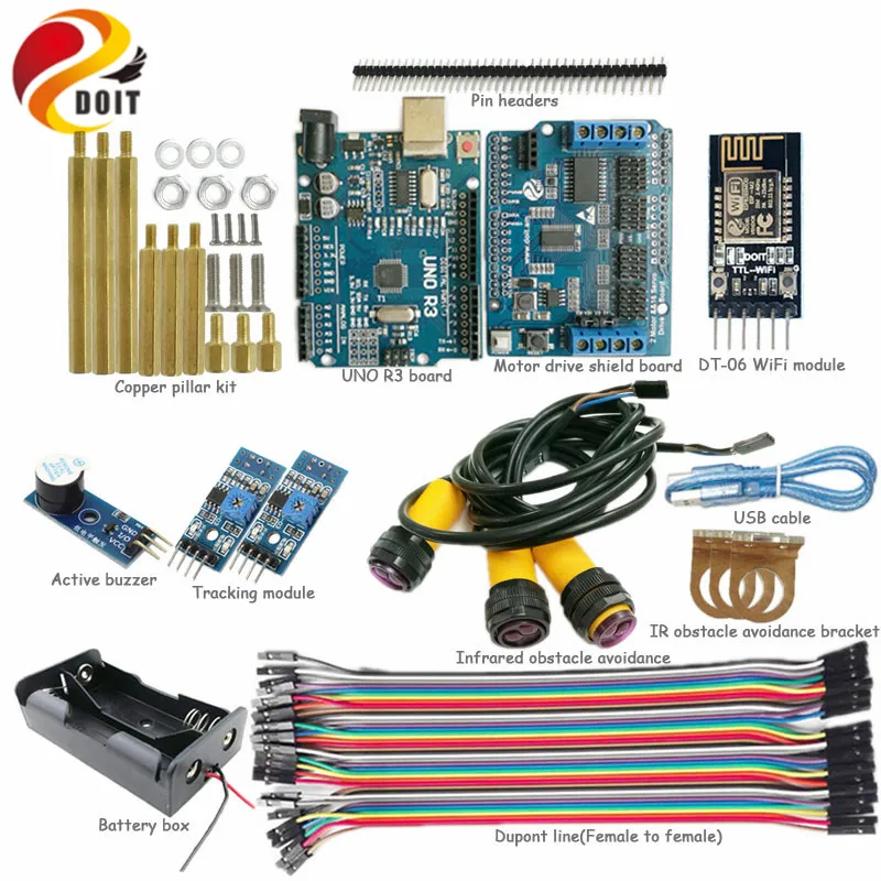Комплект управления DOIT с Wi Fi платой UNO R3 + щит для привода двигателя обхода