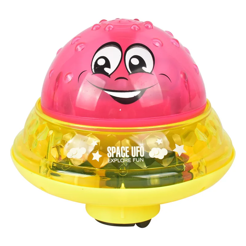 red ball base Новинка, забавные детские Игрушки для ванны, Электрический индукционный распылитель воды, игрушки для детей, светильник, музыка, вращающийся, для детей, для плавания, для игр в бассейне, игрушки, подарок - Цвет: red ball base