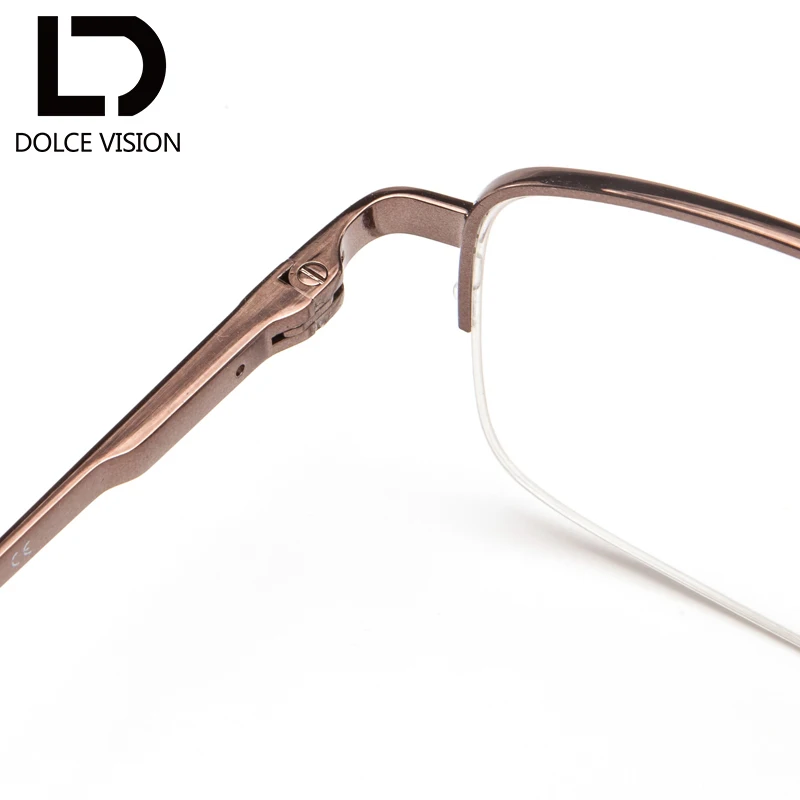 DOLCE видения полурамка оптические очки для Для мужчин прозрачные линзы