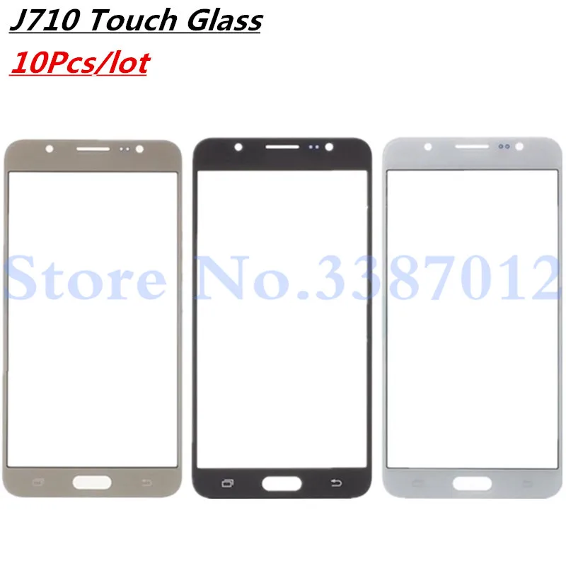 10 шт./лот сенсорный экран для Samsung Galaxy J7 2016 J710F J710FN J710 Передний внешнее стекло