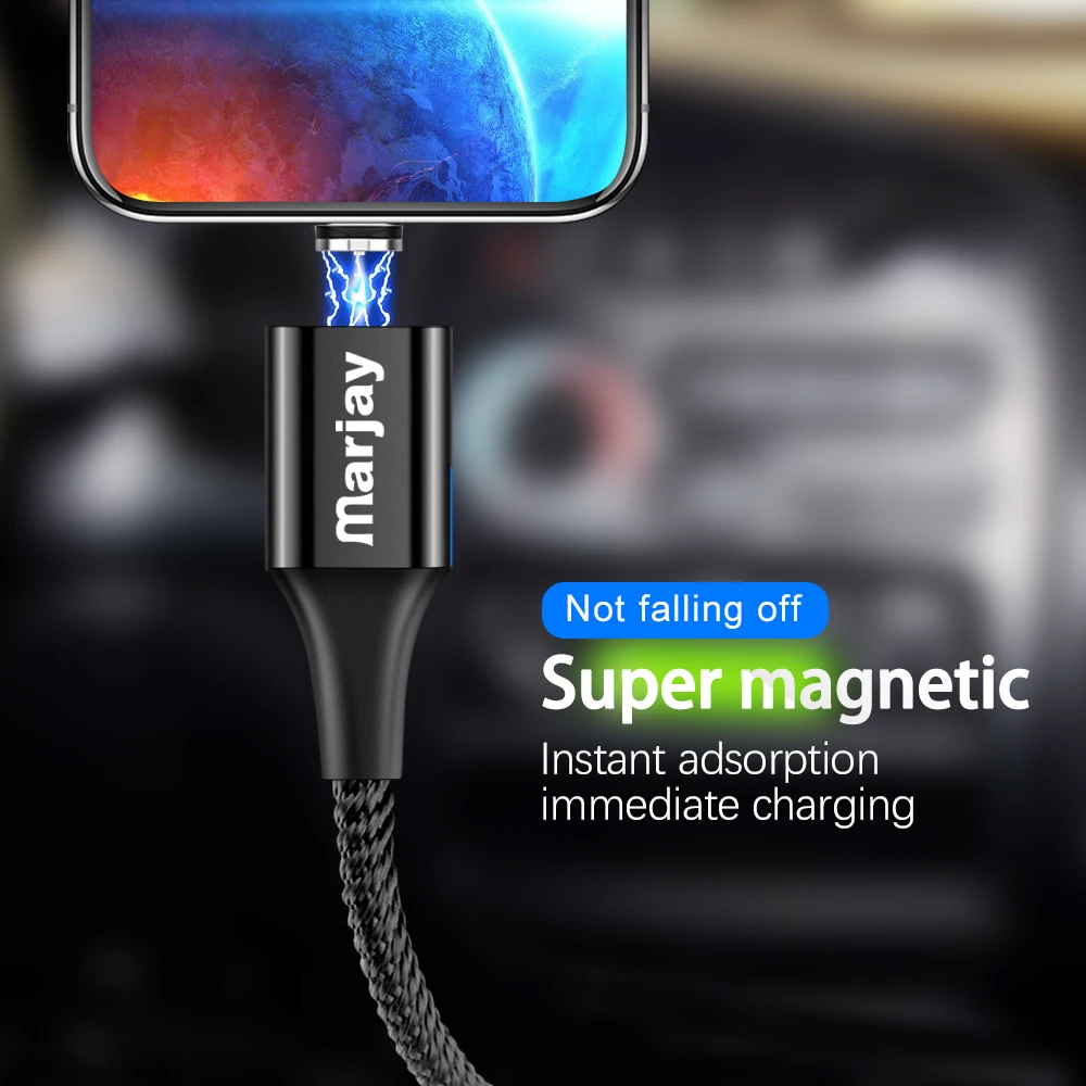 MArjay 2 м Магнитный кабель Micro Usb type C супер быстрая зарядка телефона Usb C QC3.0 зарядное устройство для IPhone Xiaomi huawei Android телефон