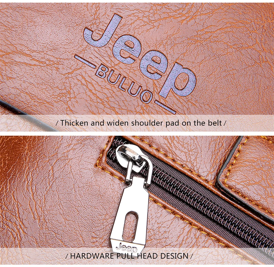 JEEP BULUO, мужской портфель, модные сумки для мужчин, Sacoche Homme Marque, мужская кожаная сумка для документов А4, ts 1", для ноутбука, 6015