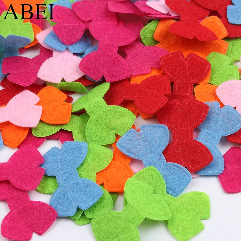 Оптовая продажа 100 шт. Фетровые Подкладки с бантом аксессуары для женских