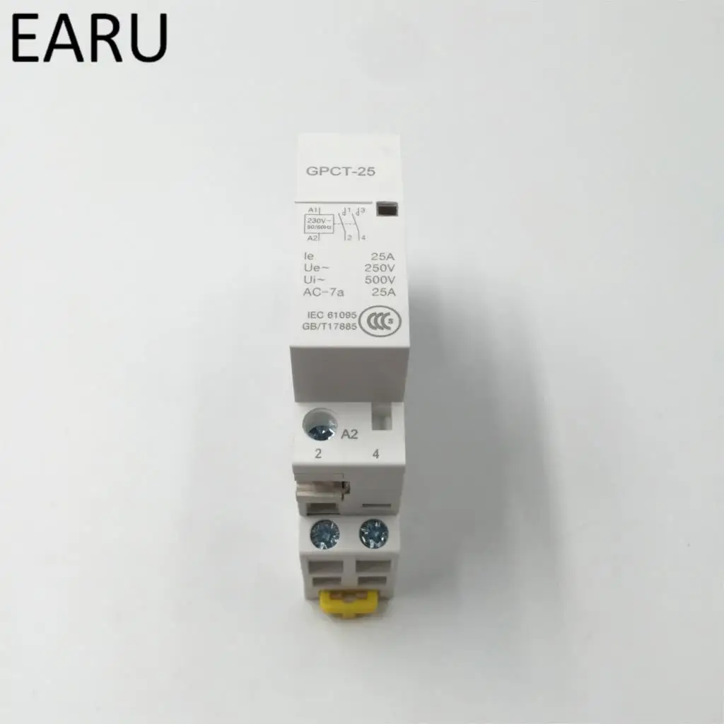 GPCT1 2P 16A 25A 24В 50/60 Гц din рейка бытовой модульный контактор переменного тока модуль 2NO