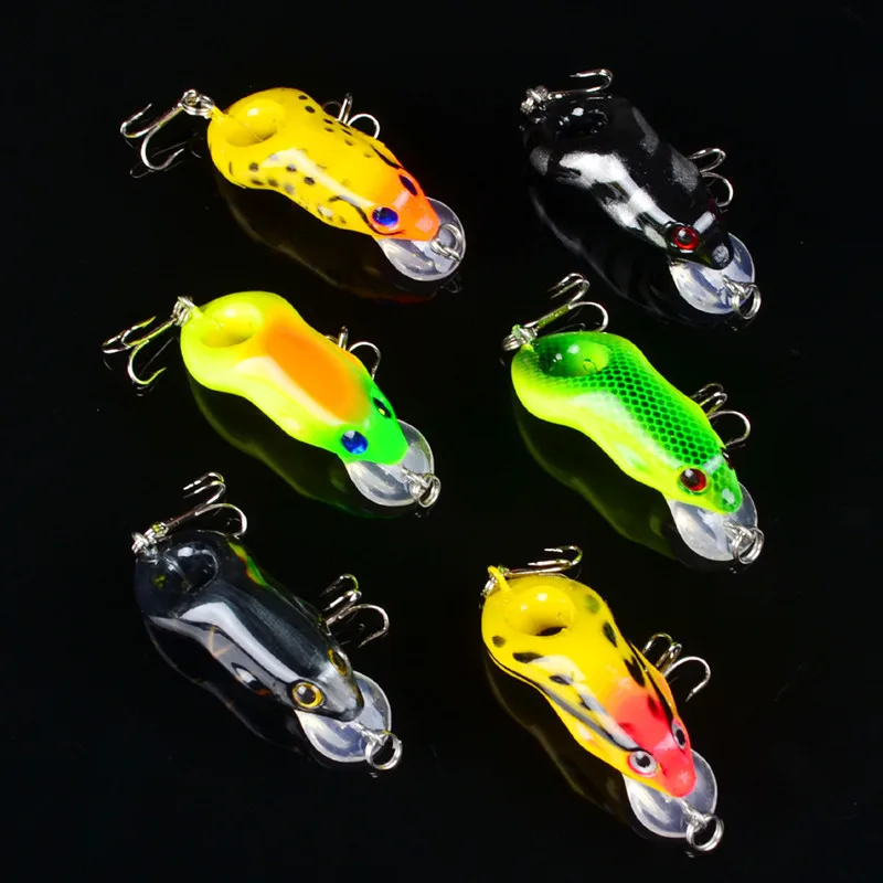 KKWEZVA 1 шт. 8 г милые лягушки Topwater рыболовные приманки Плавающий Приманки Крючки для
