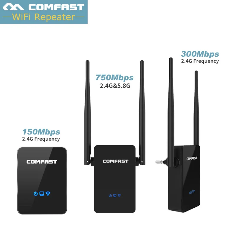 COMFAST WI FI повторителя 300 Мбит/с 750 2 4 г + 5 ГГц Dual Band маршрутизатор Extender AP CF WR750 ac