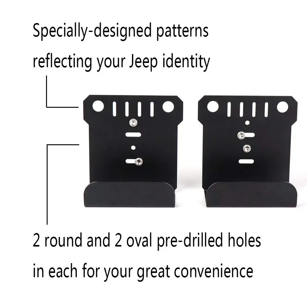 2 вешалки для Jeep CJ YJ TJ LJ JK JKU и все новые JL Wrangler двери вешалка для хранения вешалок Кронштейн Набор встроенный для Jeep
