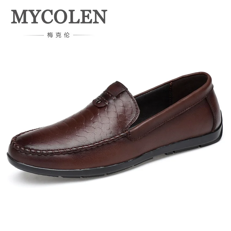 MYCOLEN New 2018 Soft Leather Shoes Men's Fashion Casual Male Brand Vintage Style Non-Slip Footwear Schoenen Heren | Обувь