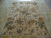 free shipping 10k 5x8 needlepoint woolen rugs handmade carpet for bedrooom decoration
