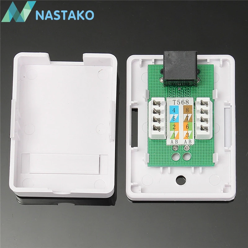 2 шт./упак. RJ45 распределительная коробка CAT5e Удлинительный кабель сетевой разъем
