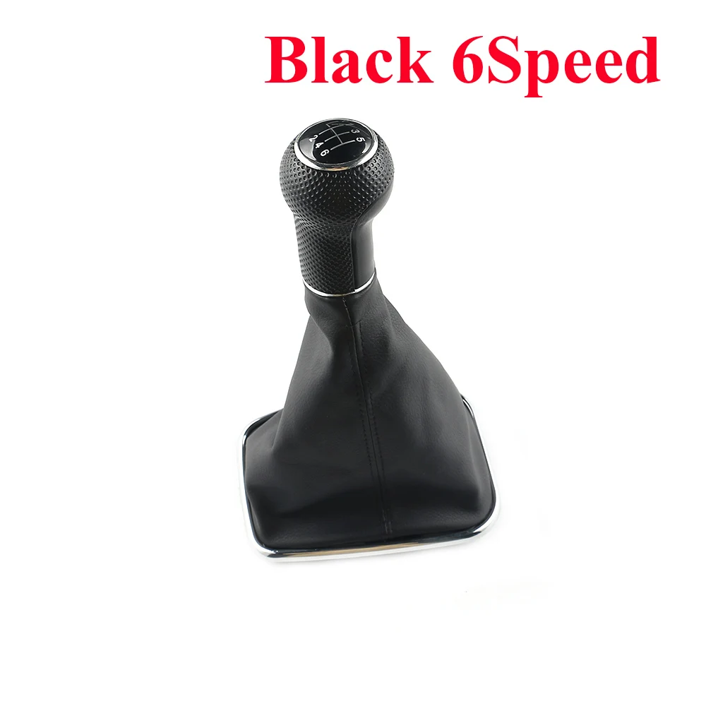 Black 6Speed 5, 6 скоростей, автомобильная рукоятка для рычага переключения передач, переключатель, крышка для багажника Volkswagen 1999-2004 Golf 4 IV MK4 R32 Bora MT - Название цвета: Black 6Speed