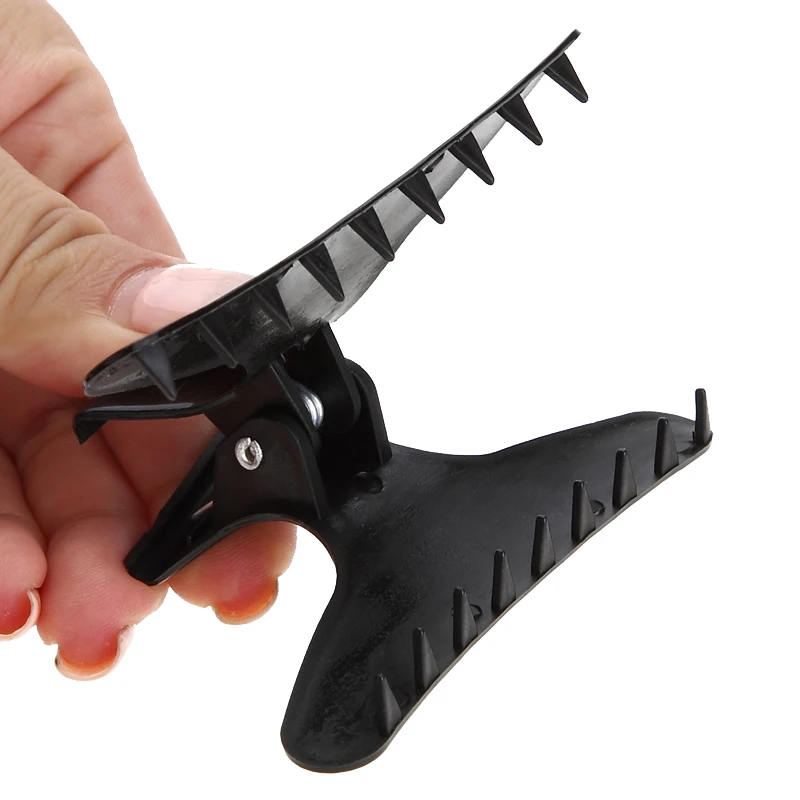 6 шт./упак. заколки крабы для волос зажимы черные пластиковые парикмахерские