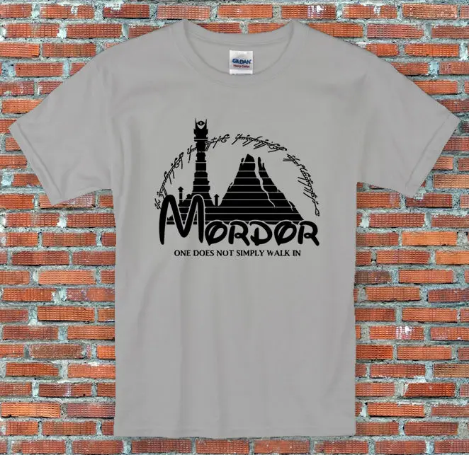 &quotМордор один не просто ходить в&quot Властелин колец вдохновил футболка S до 2XL