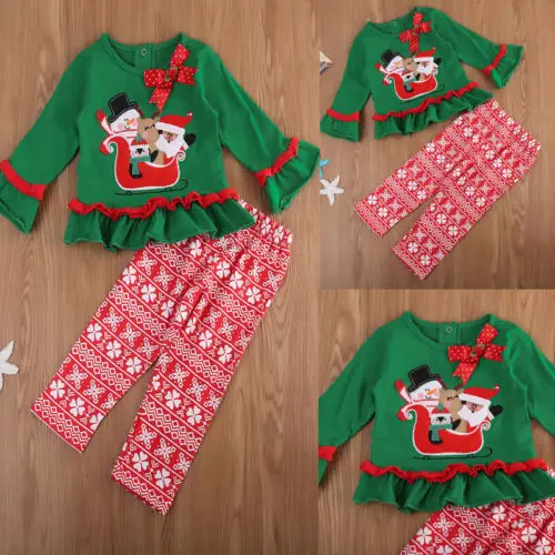 Новинка 2017 года Модная детская одежда для маленьких девочек с Санта Клаусом