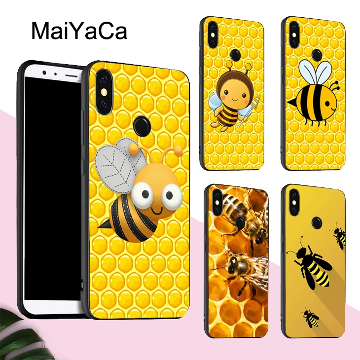 Чехол MaiYaCa Bumble Bee Honeycomb для POCO X3 F2 Pro Red mi Note 8 8T 7 9 9S 9A 9C Mi 10 Lite A3|Бамперы| |