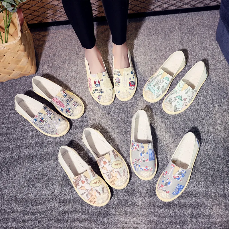 Zapatos De Mujer/Женская Модная комфортная обувь без шнуровки с узором Женская уличная