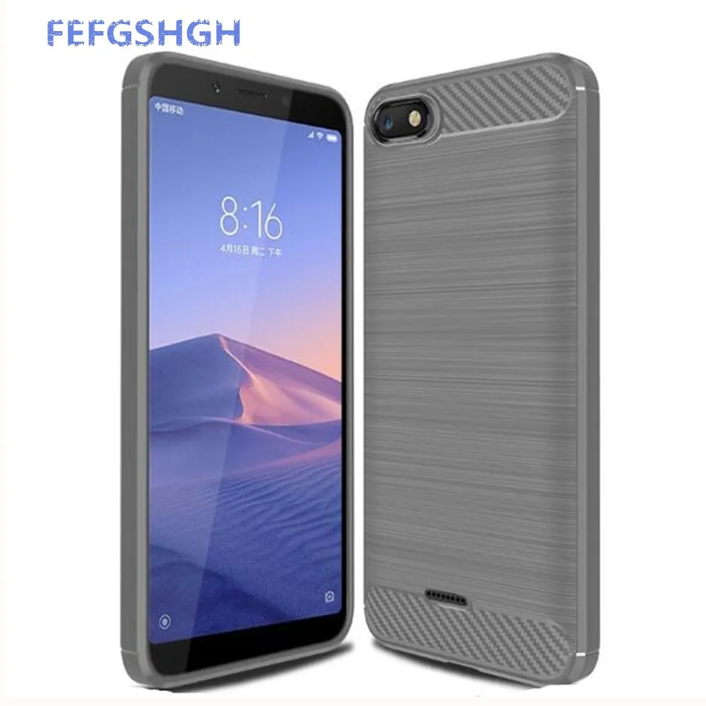 Carbon Fiber Cover For Xiaomi Redmi 6A Case Rubber Silicone Phone Cases Back | Мобильные телефоны и аксессуары