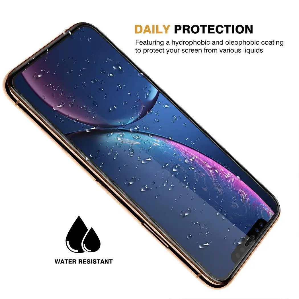 Для iPhone 7 8 6Plus X XS XR XSMAX 9D Черная защитная пленка из закаленного стекла для iPhone6S