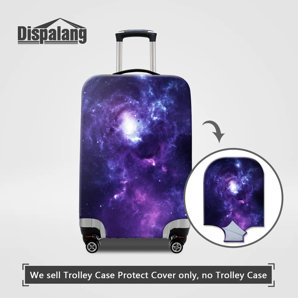 Чехол Dispalang Galaxy Suit, чехол на колесиках, Вселенная, Космический багаж, защитный чехол для 18-32 дюймов, защита от пыли, водонепроницаемые защитные чехлы - Цвет: Прозрачный