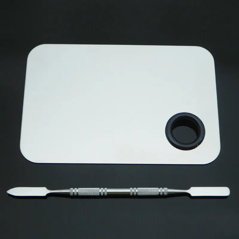 Нержавеющая сталь косметическая Палитра шпатель про Миксер для дизайна ногтей