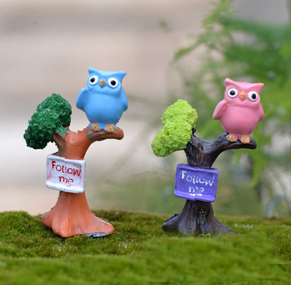 1 шт. ветка с милой совой птицей сделай сам смоляная фея украшение для сада