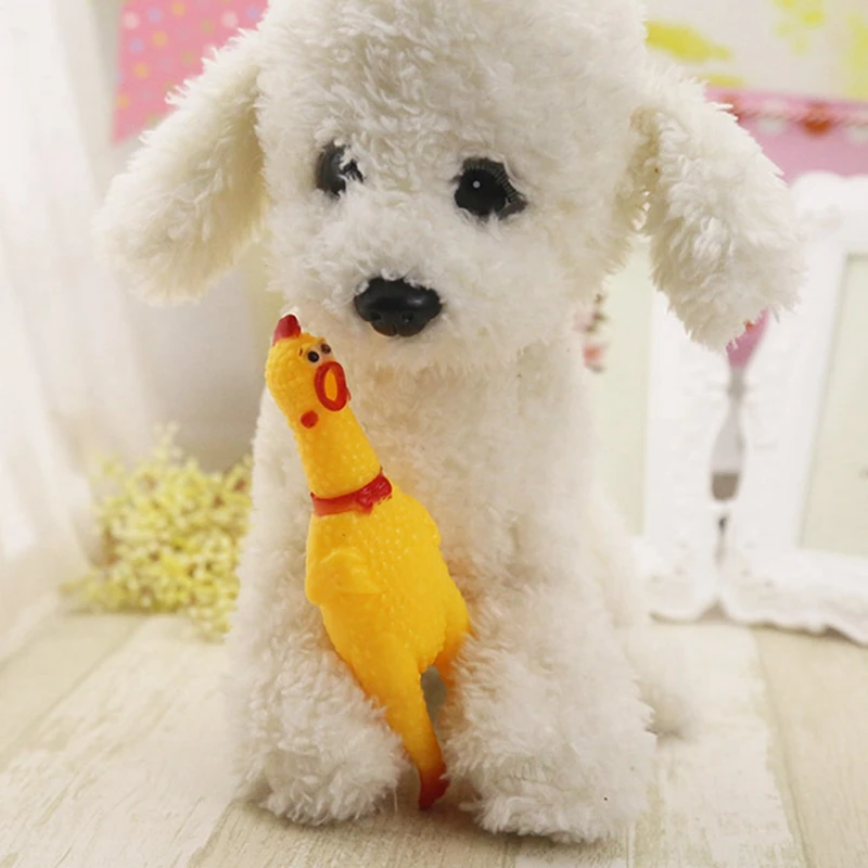 Игрушки для собак маленьких Укус устойчивостью интерактивный писк желтый