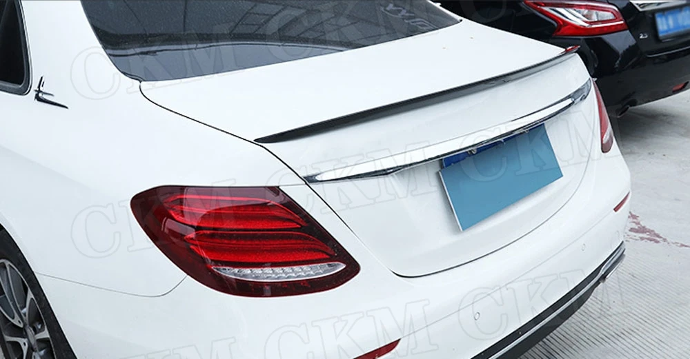 Углеродного волокна задний спойлер загрузки губ для Mercedes Benz E Class W213 4-дверный седан E200 E220 E250 E300 AMG- FRP хвост крыло