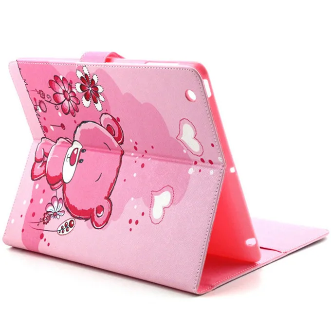 Подставка для iPad 2/3/4 чехол мультфильм сова Медведь PU кожаный чехол для iPad 2/ 3/4 чехол 9,7 ''Smart Экран Protector+ ручка