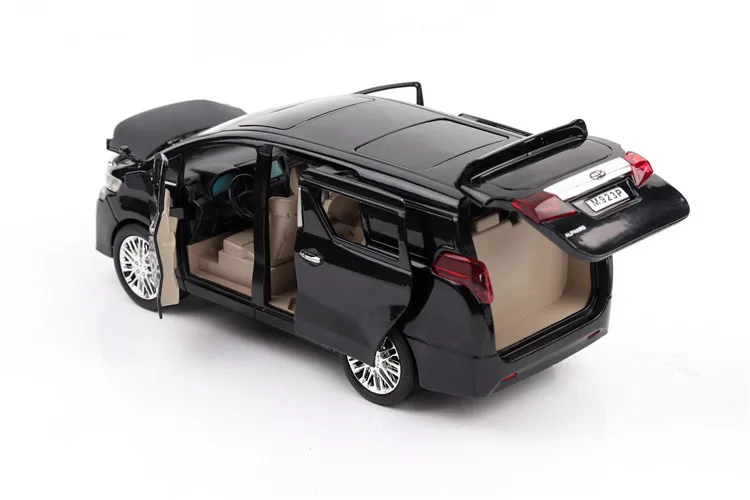 1:24 литая под давлением модель автомобиля для Alphard Vellfire роскошный MPV Металлический Игрушечный Автомобиль со звуком светильник функция оттягивания Детские Подарочные игрушки