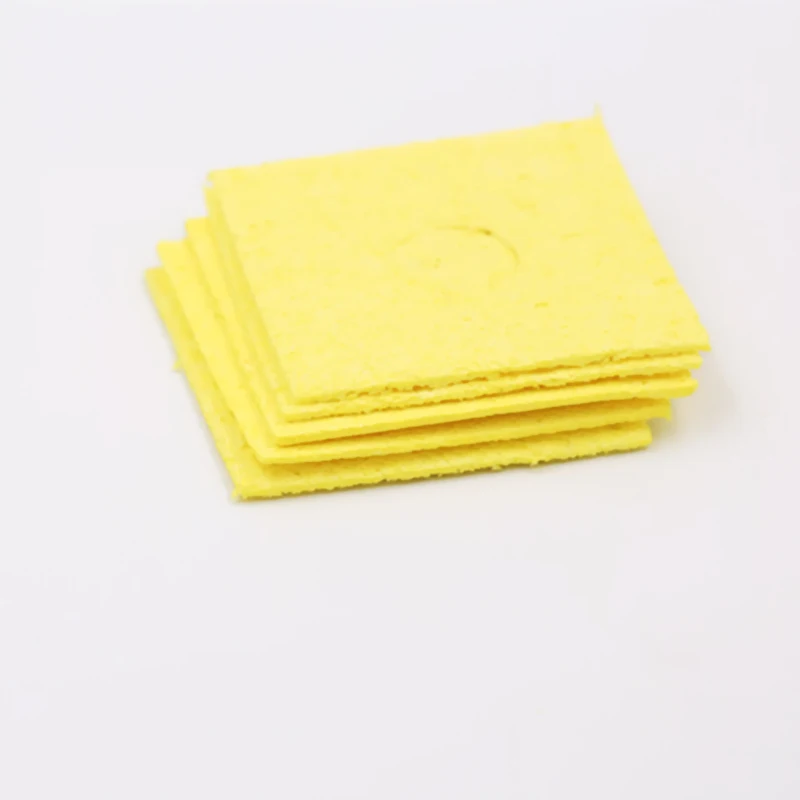 20pcs yellow sponge 60 Вт набор паяльников с регулируемой температурой с 5 шт. наконечниками отпаивающий насос паяльник Стенд пинцет - Цвет: 20pcs yellow sponge