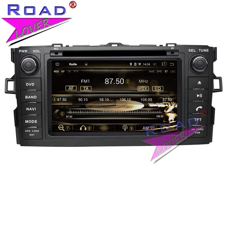 Roadlover Android 9 0 автомобильный DVD-плеер радио для Toyota Auris Corolla Hatchback 2012-Стерео GPS