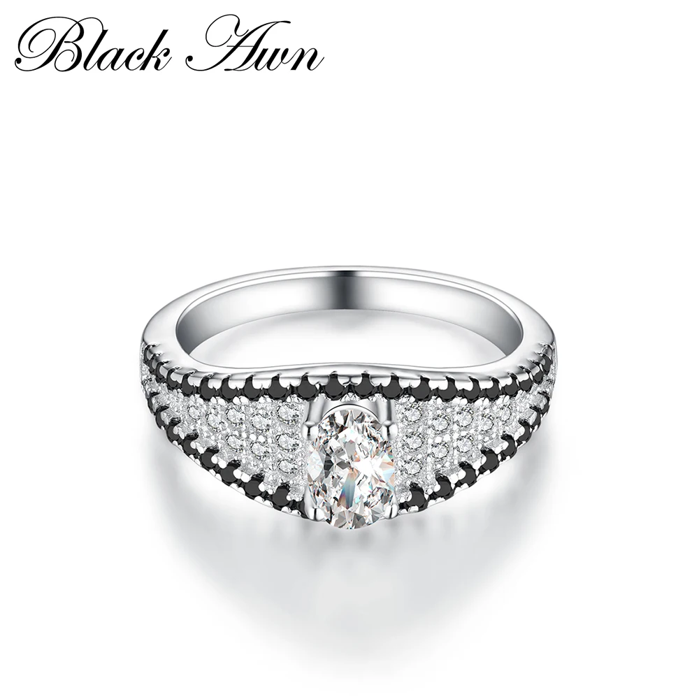 Кольцо женское из серебра 100% пробы с черно белым камнем|ring for|rings for womenrings women black |